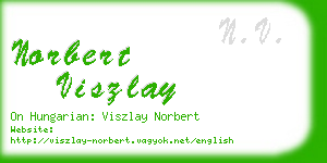 norbert viszlay business card
